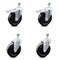 Service Caster 5 Inch Hard Rubber Swivel 12mm Threaded Stem Caster Total Lock Brakes, 2PK SCC-TSTTL20S514-HRS-M1215-2-S-2 - alternate 1